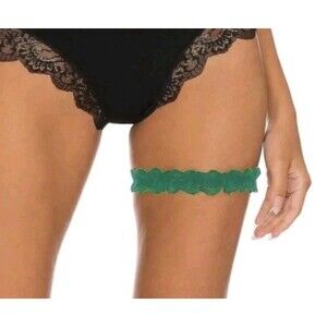 We Are HAH | Free People| One And Done Garter In Emerald  | OS | NWT